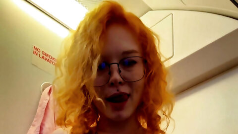 Fingering My Holes and Orgasming on the Airplane